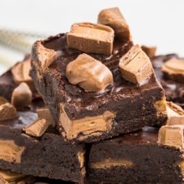 A stack of Milky Way Brownies