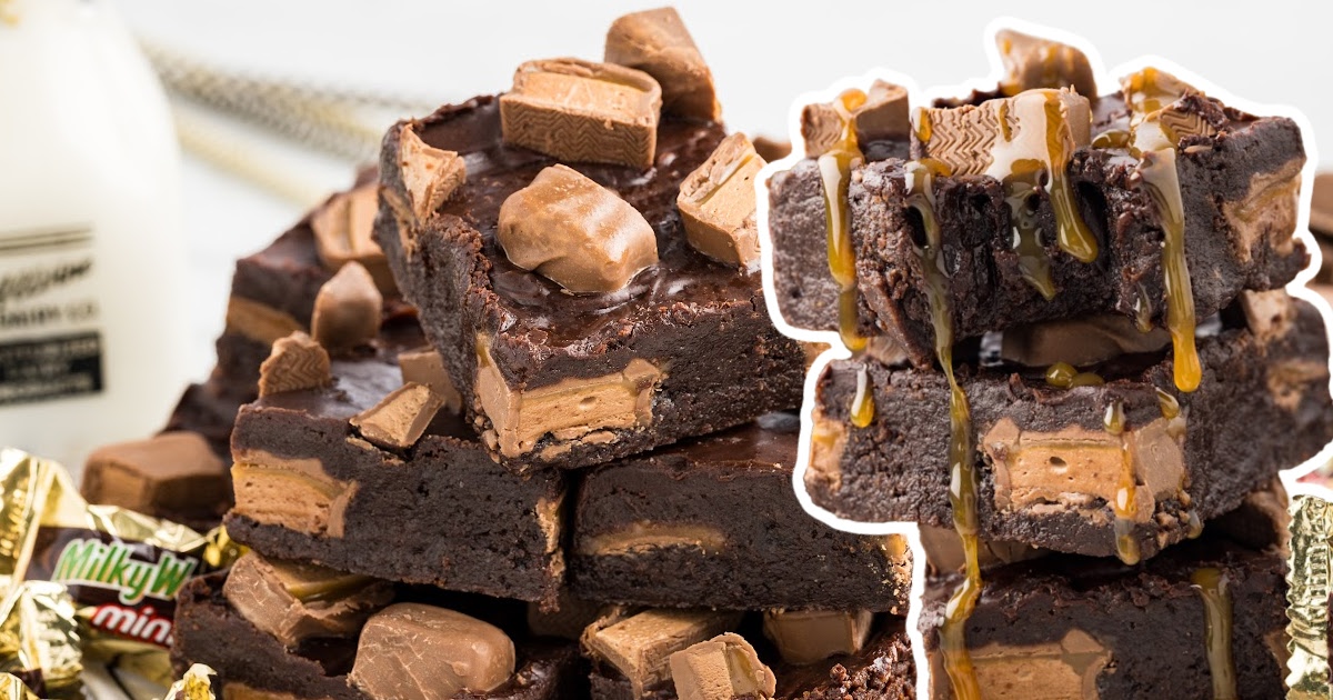 Stacks of Milky Way Brownies
