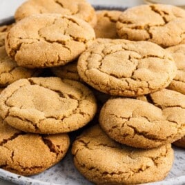 Molasses Cookies on a plate