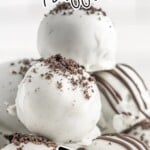 Oreo Truffles stacked on a plate