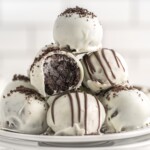Oreo Truffles stacked together