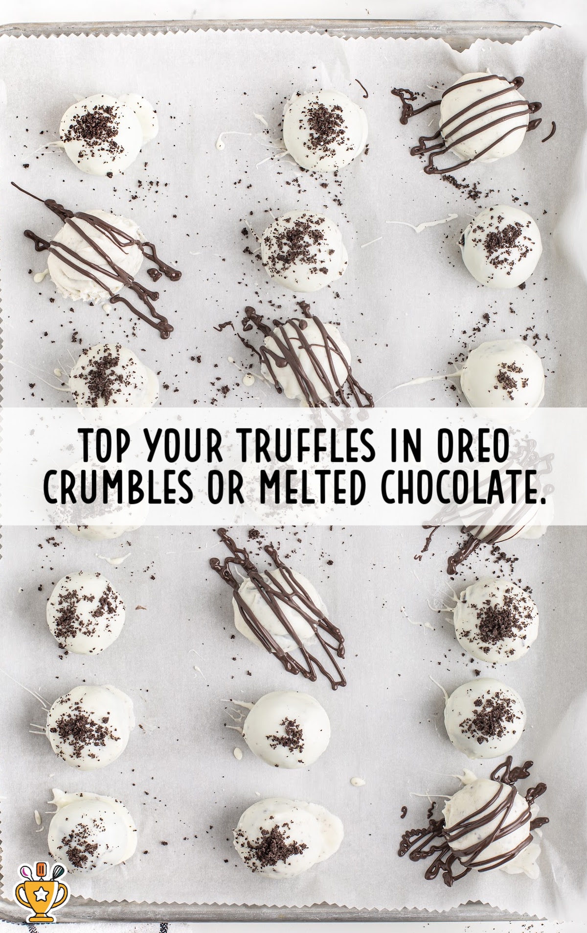 Truffles topped with oreo crumbles