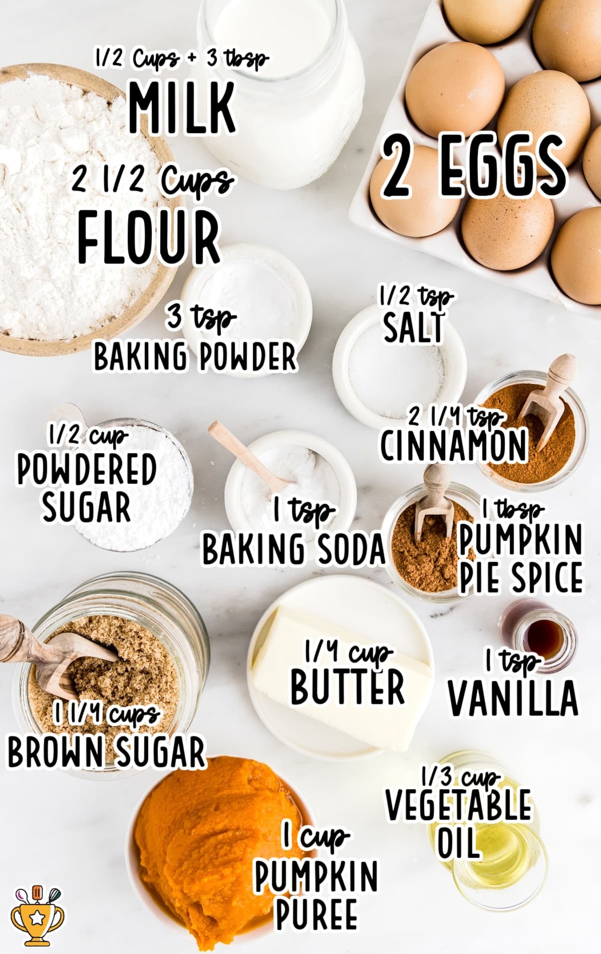 Ingredients for making Pumpkin Coffee Cake