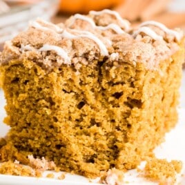A piece of Pumpkin Coffee Cake