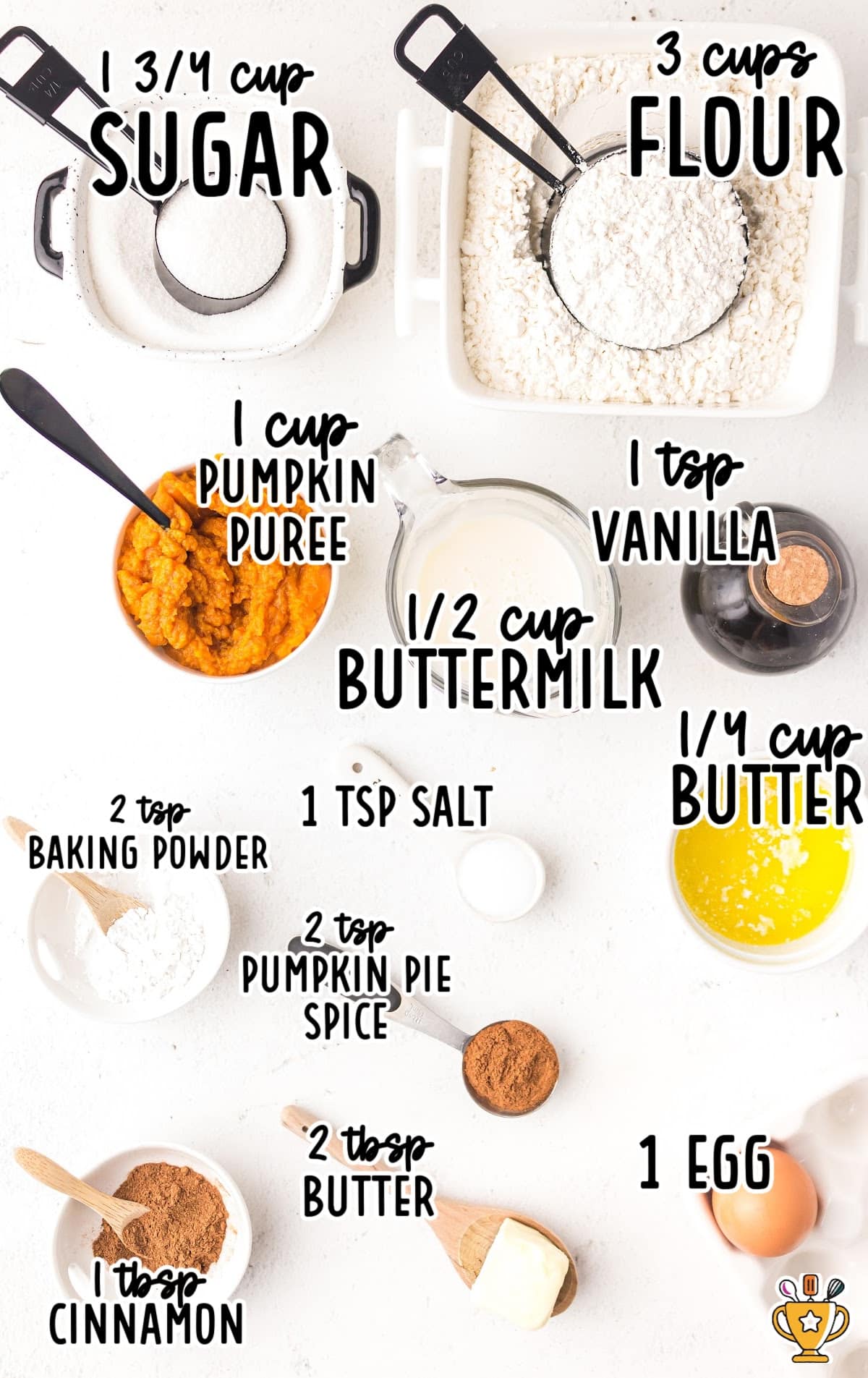 Ingredients for making Pumpkin Donut Holes