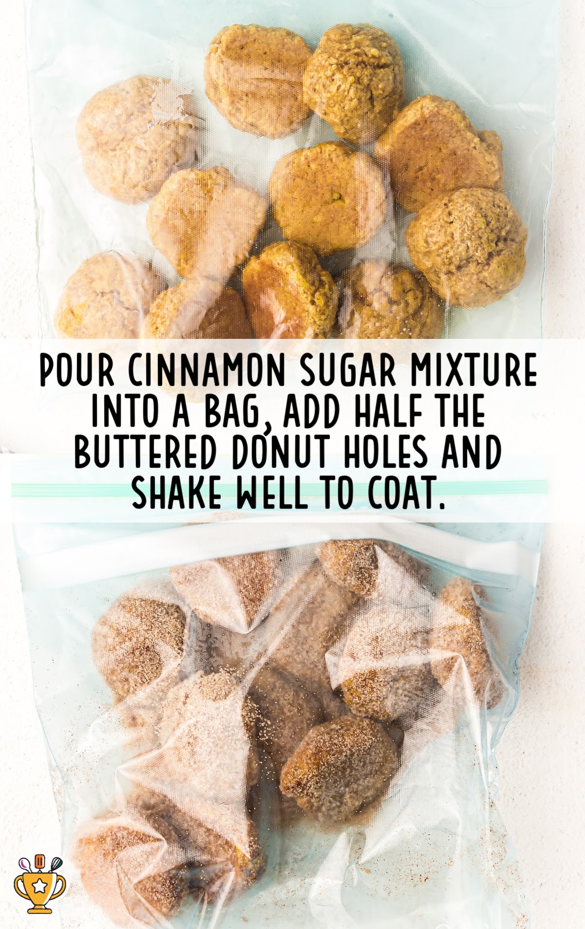 Pumpkin Donut Holes in a bag
