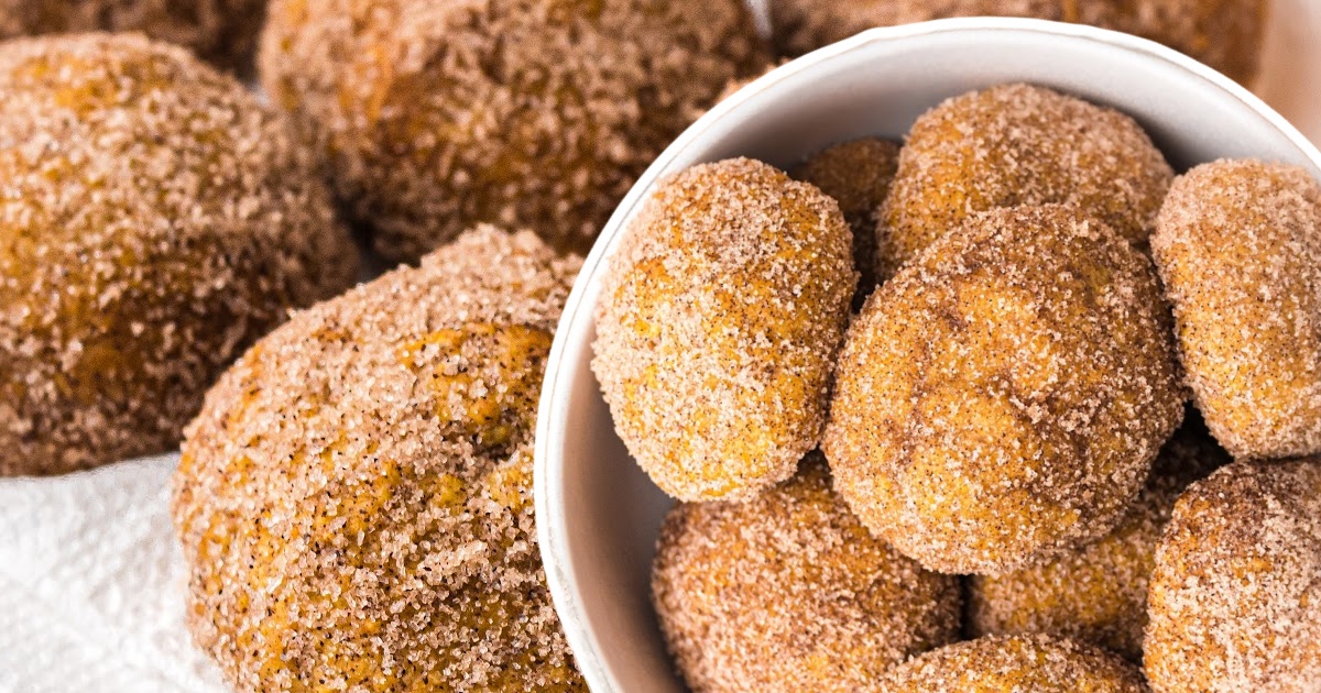 Pumpkin Donut Holes in a bowl