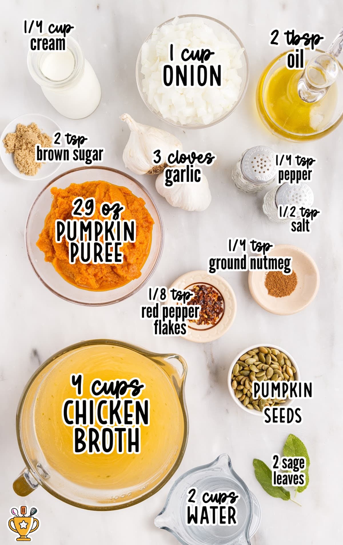 Ingredients for making Pumpkin Soup