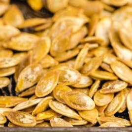 A close up photo of Roasted Pumpkin Seeds