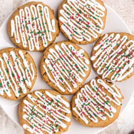Soft Gingerbread Cookies on a plate