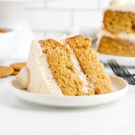 Pieces of Gingerbread Cake on a plate
