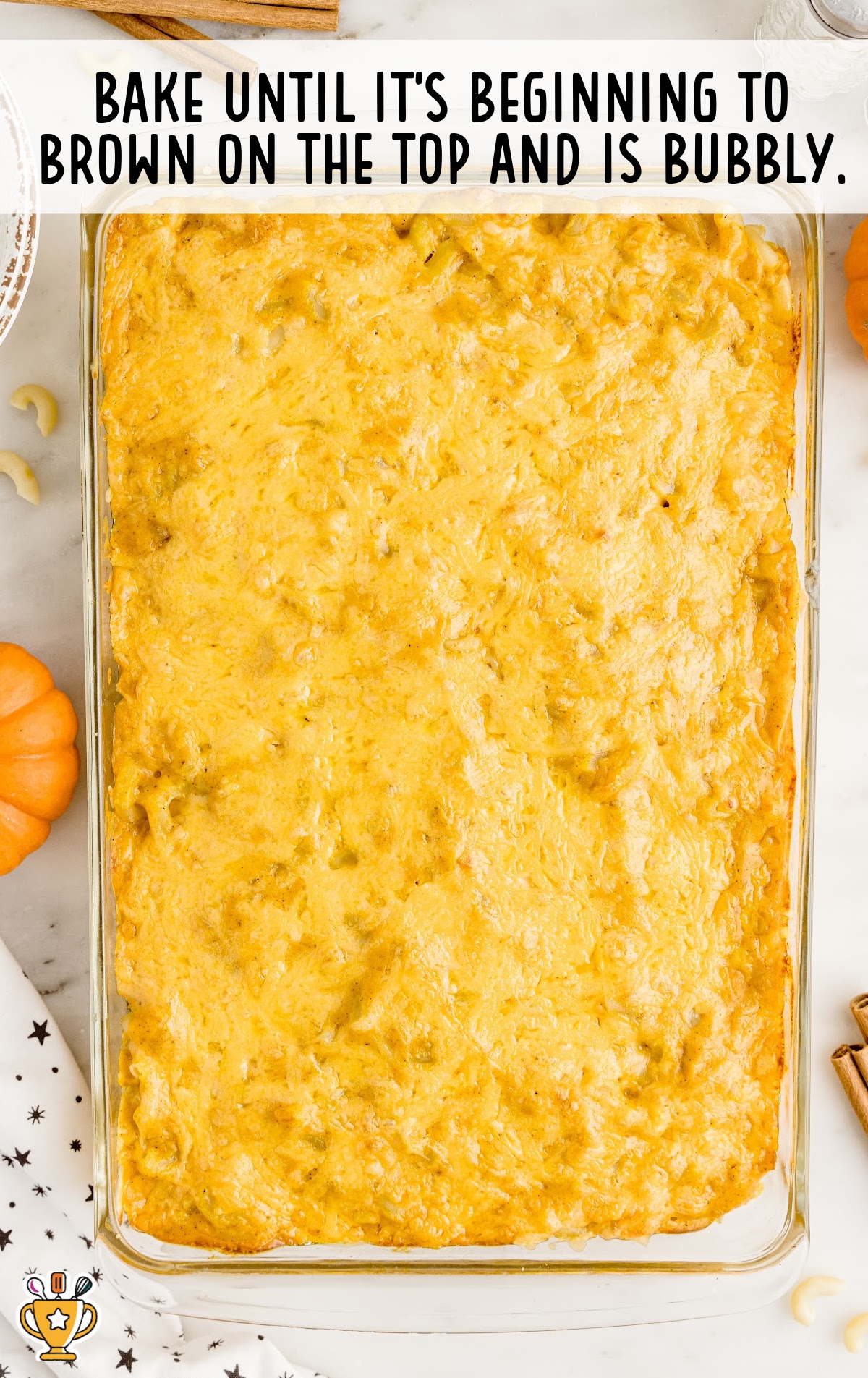 Pumpkin Mac and Cheese in a baking pan