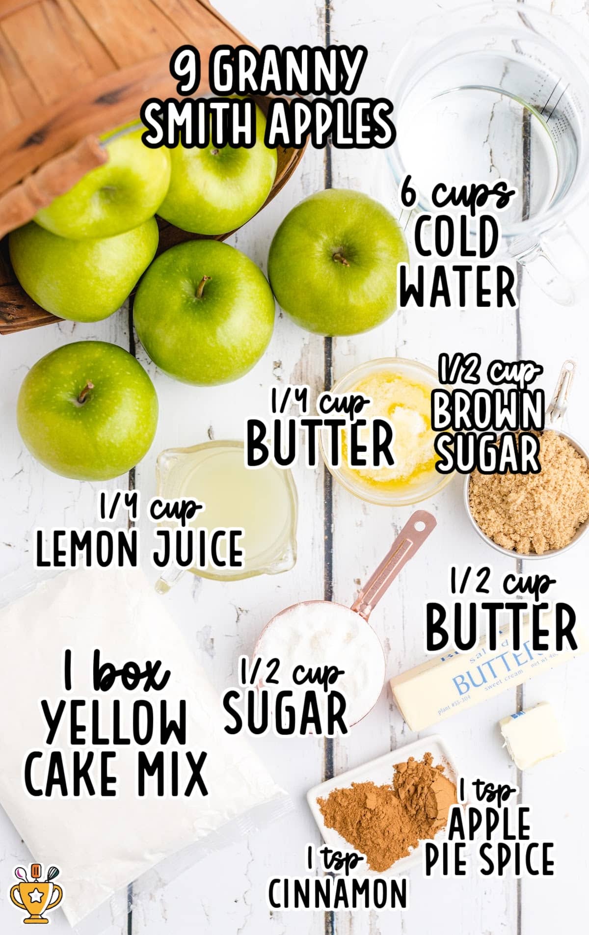 Ingredients for making Apple Dump Cake