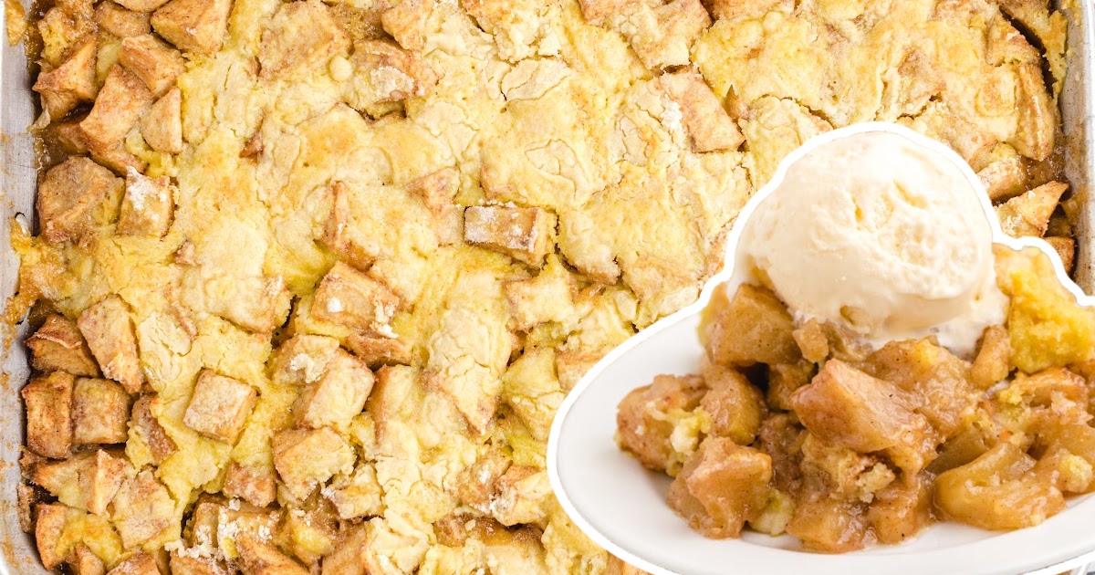A plate of Apple Dump Cake