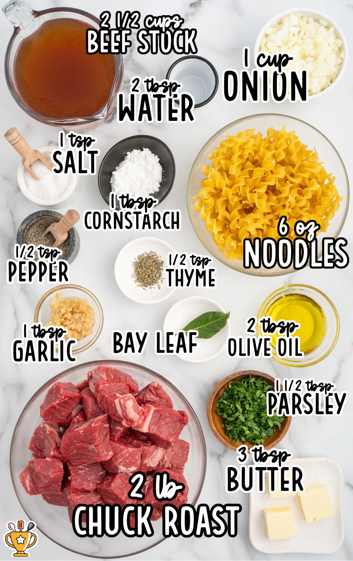 ingredients for making Beef Noodles