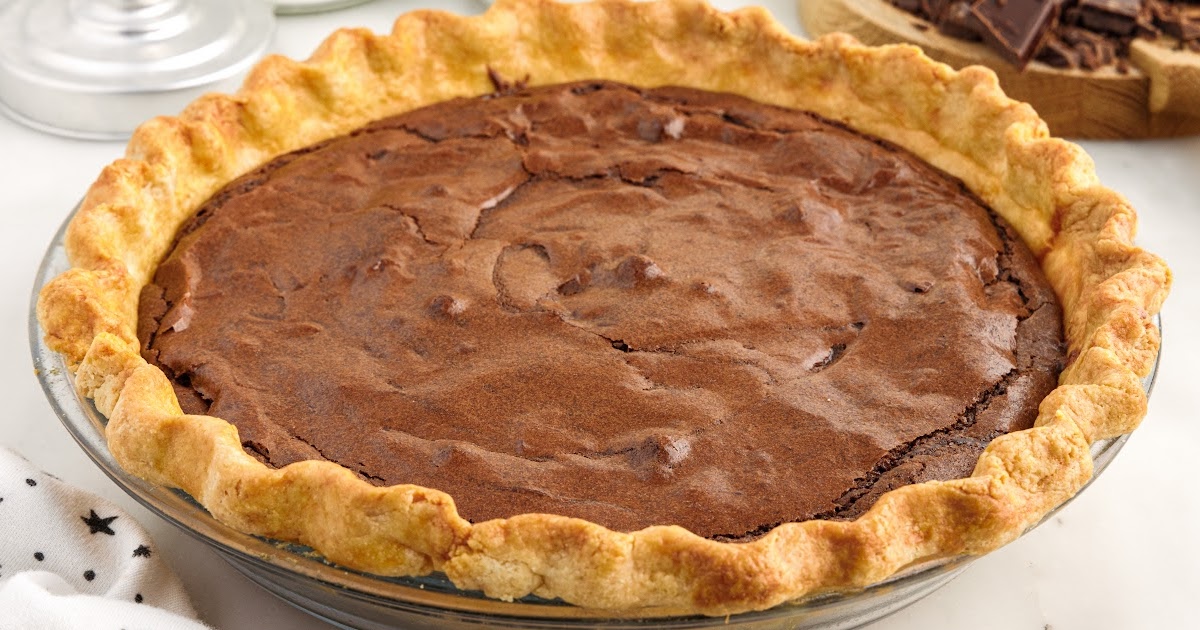 Brownie Pie on a plate