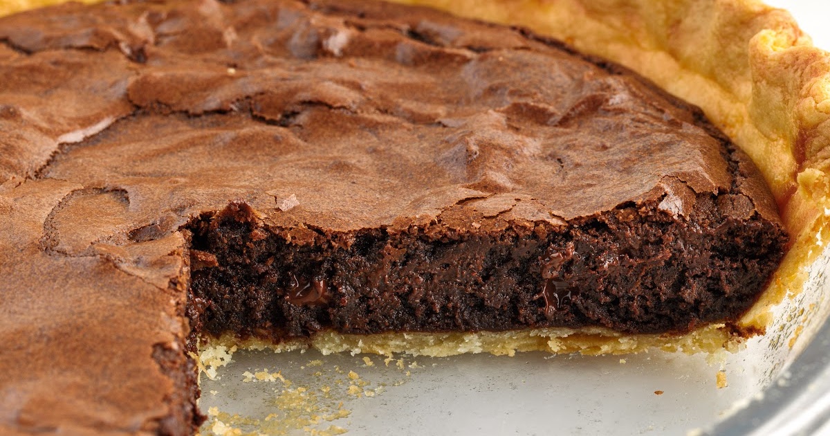 Brownie Pie with a piece missing