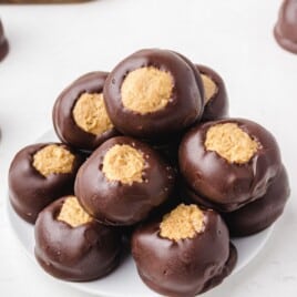 A stack of Buckeyes on a plate