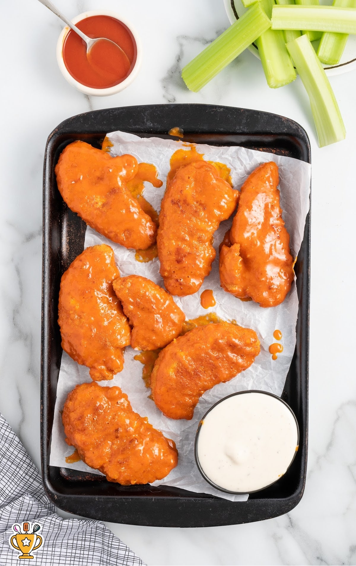 Buffalo Chicken Tenders on a serving platter