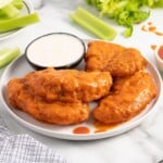 Buffalo Chicken Tenders on a plate
