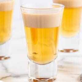 Glasses served with Buttery Nipple Shot