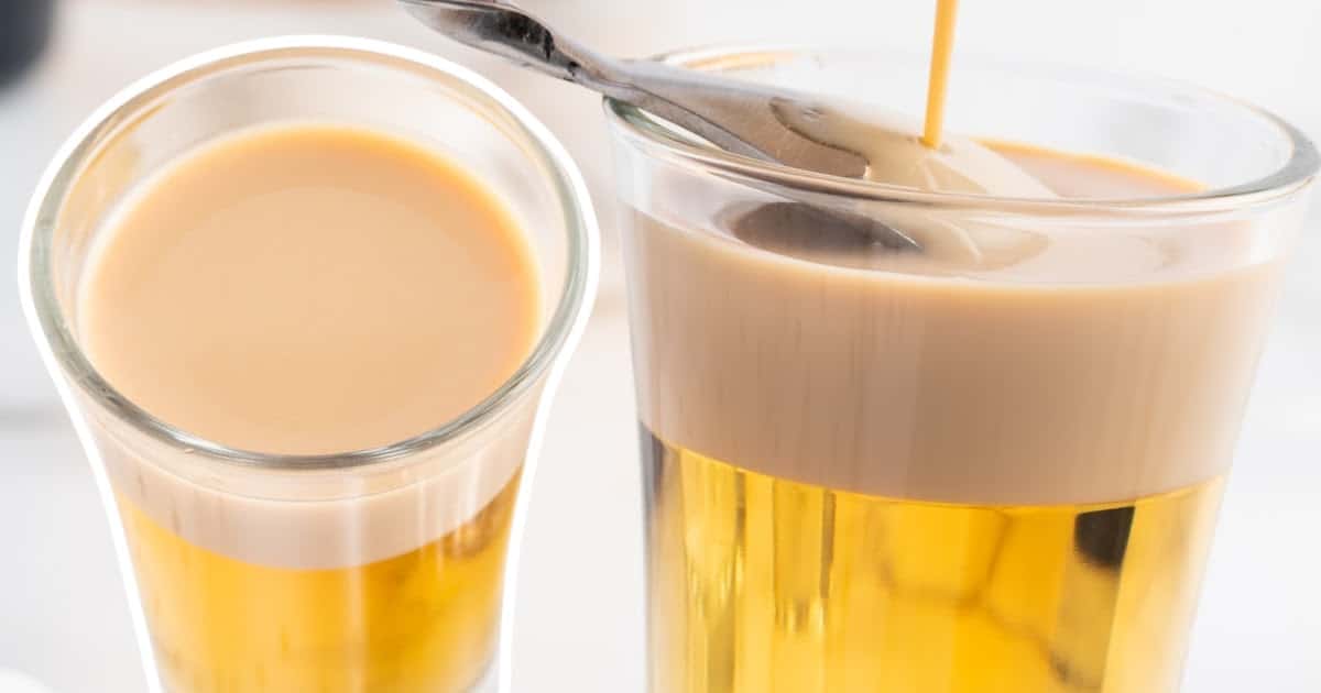 Two glasses of Buttery Nipple Shot