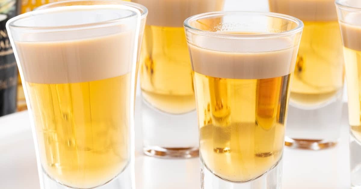 glasses of Buttery Nipple Shot