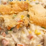 a dinner plate of Chicken Cobbler.