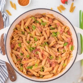 Cajun Pasta in a pan
