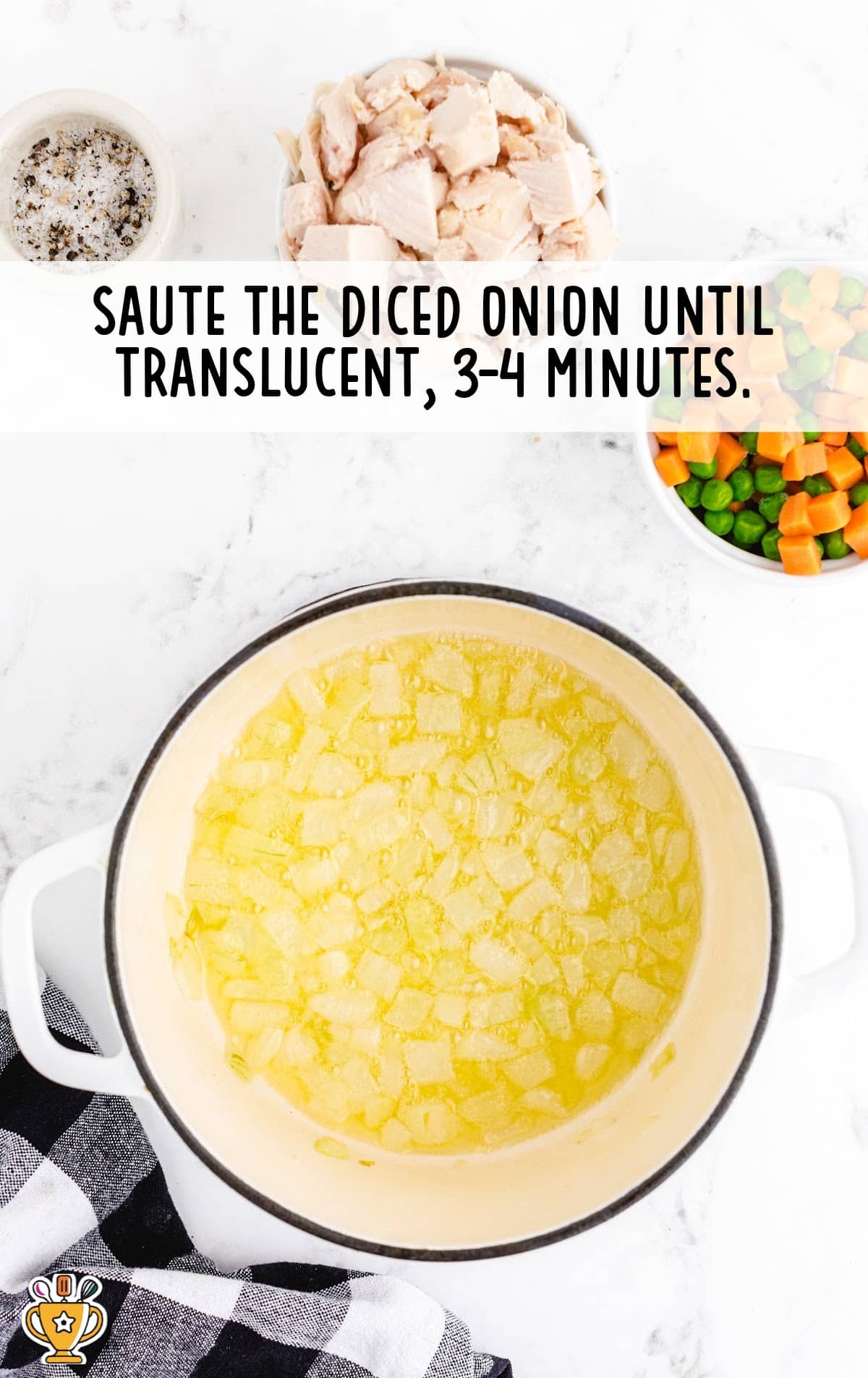 diced onion in a bowl