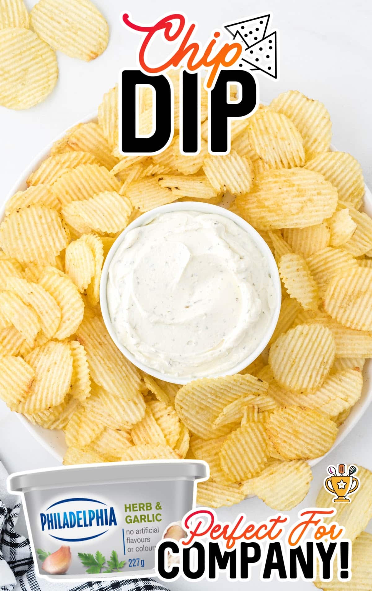 Chip Dip on a plate