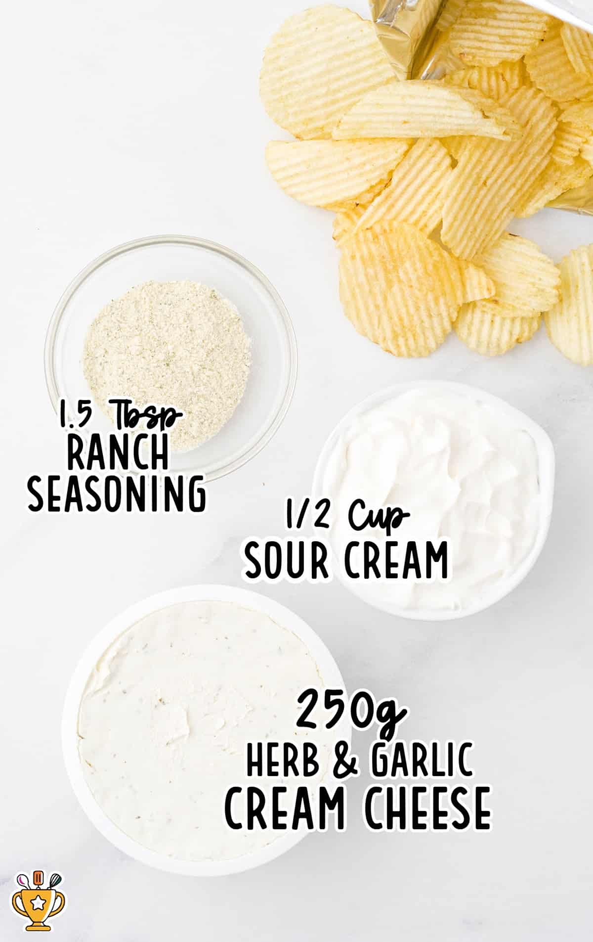 Ingredients for making Chip Dip