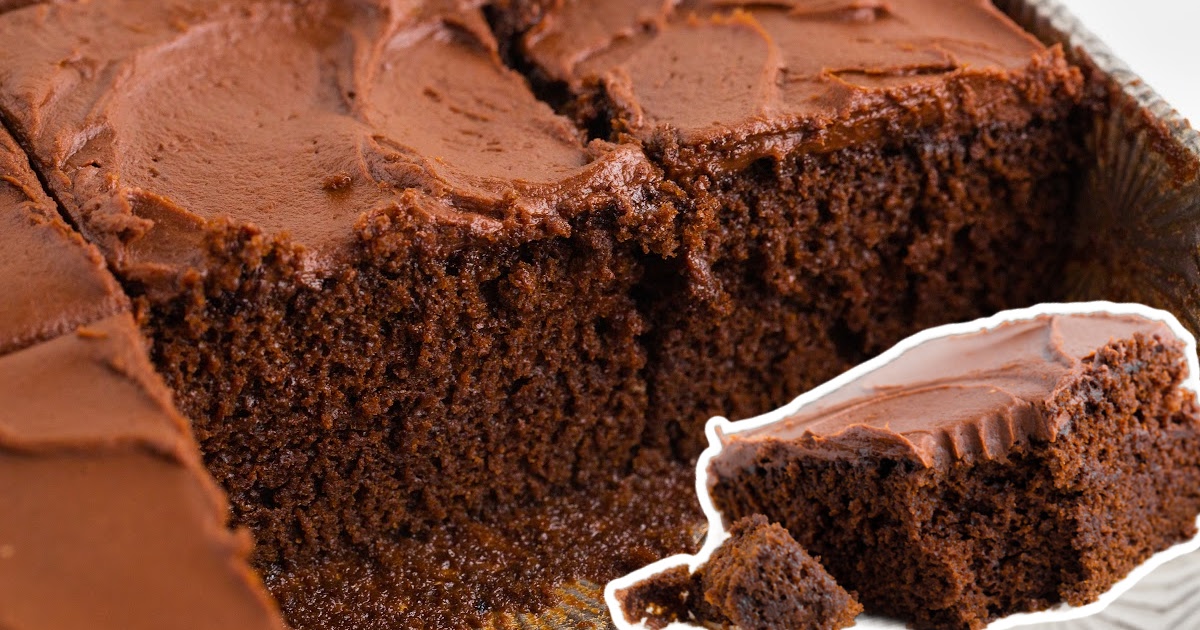 A sliced chocolate cake.