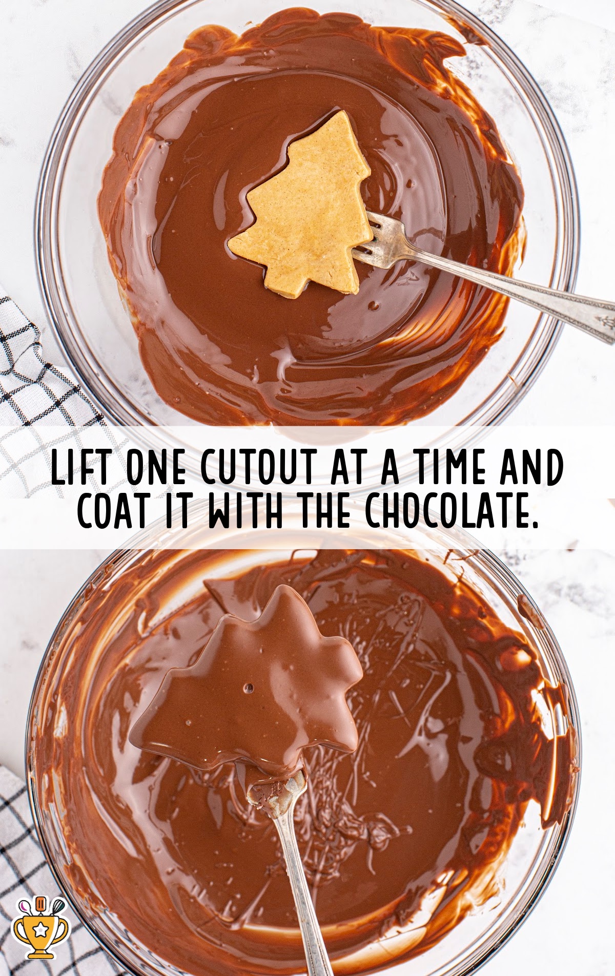 bowls with melted chocolate