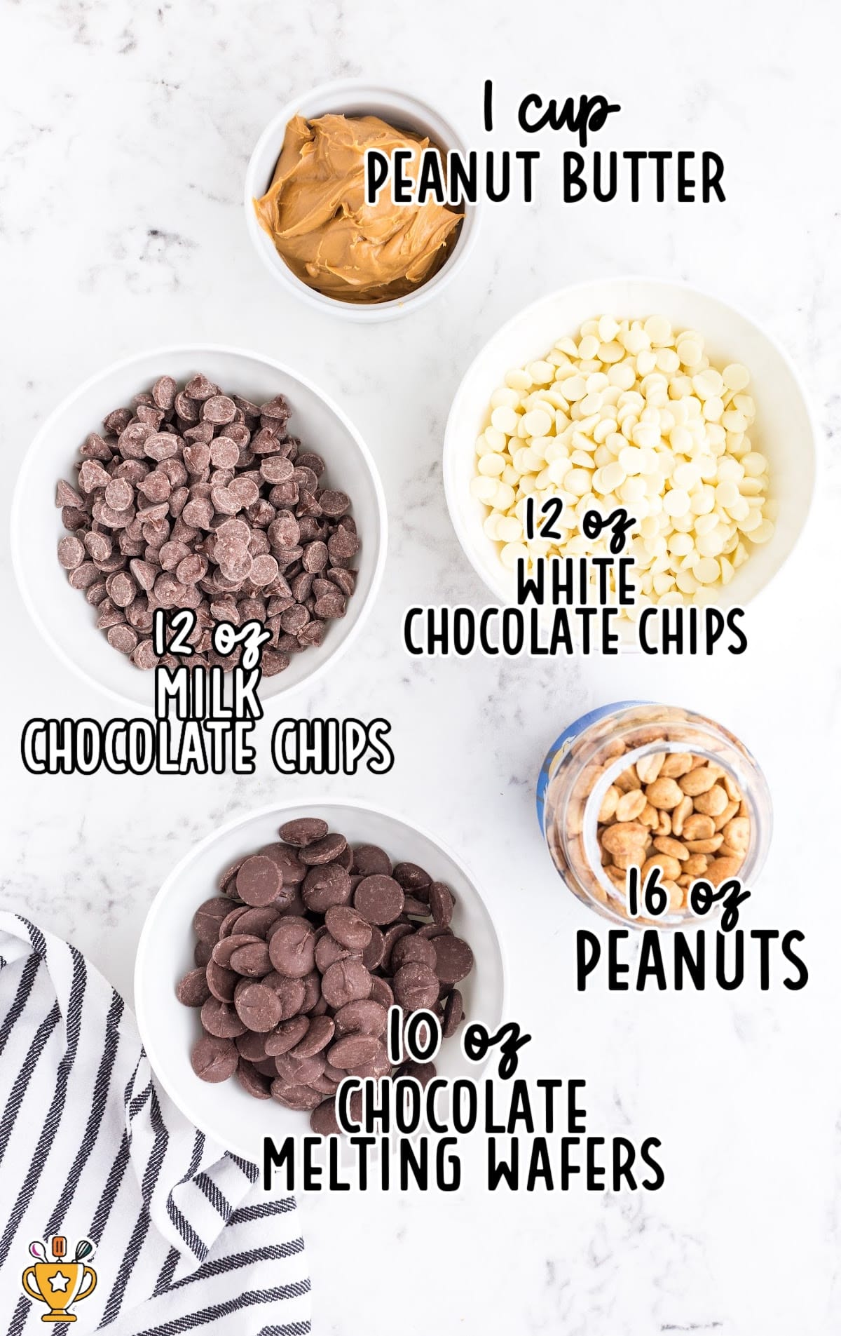ingredients for making Chocolate Peanut Clusters