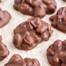 a close up photo of Chocolate Peanut Clusters