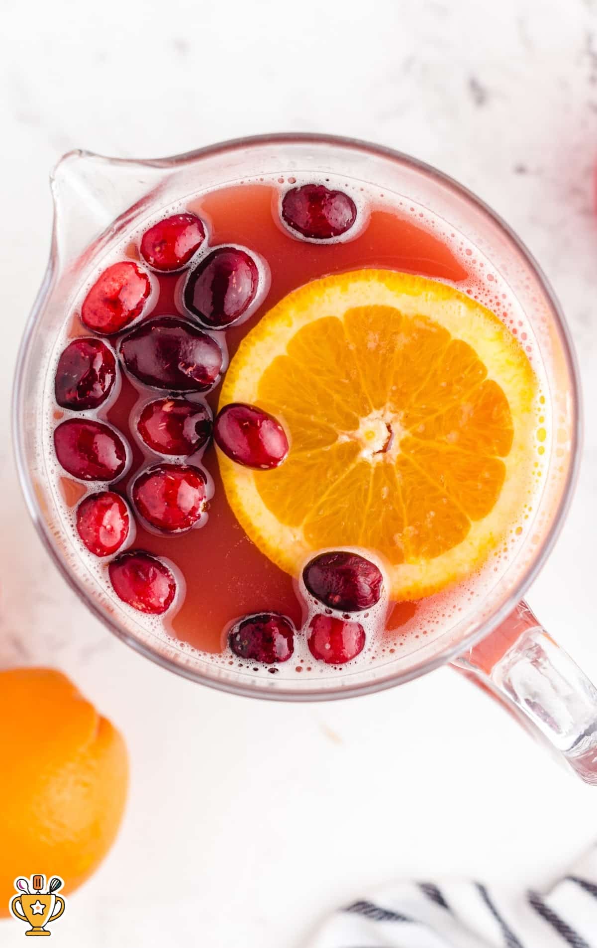 A pitcher of Christmas Punch