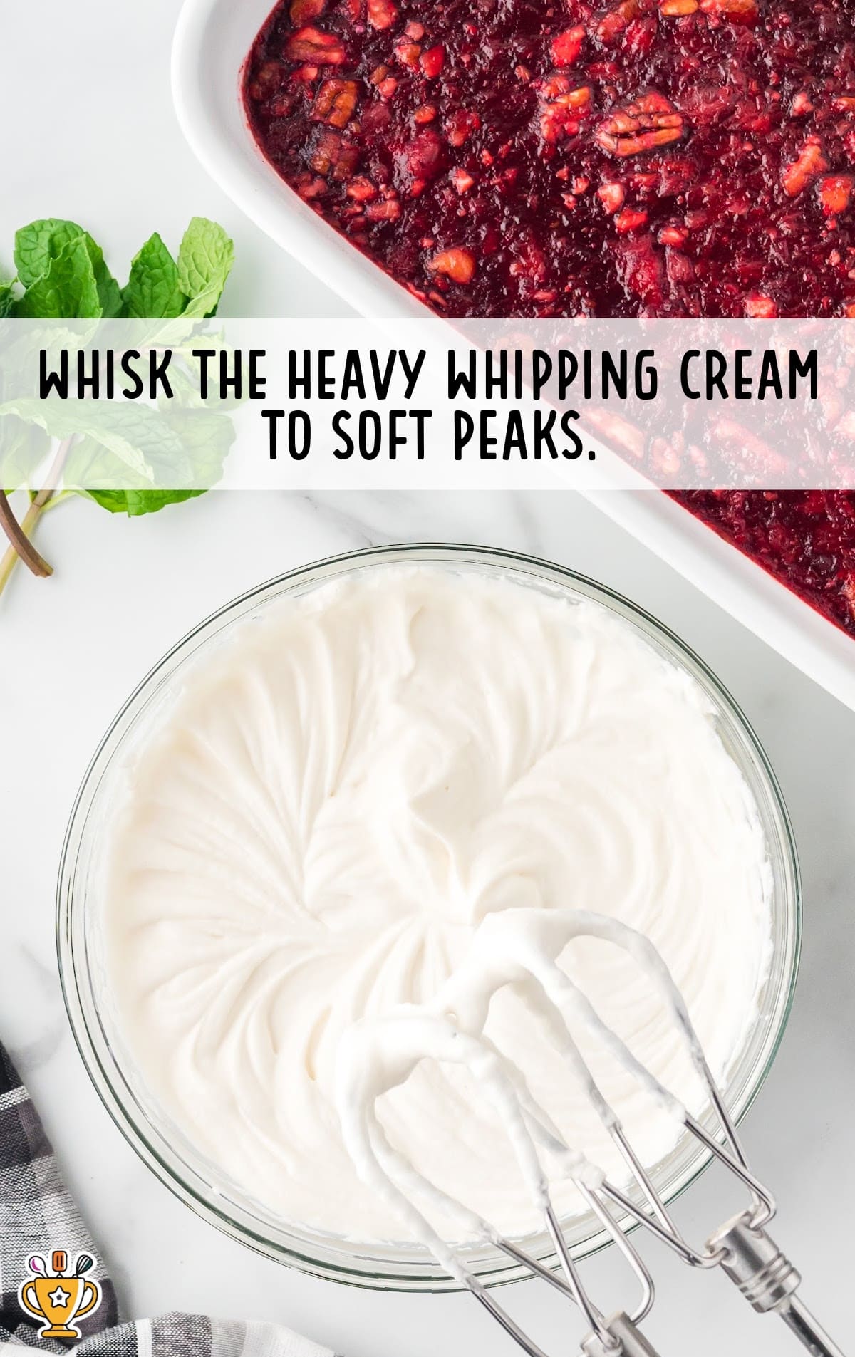 whipping cream in a bowl