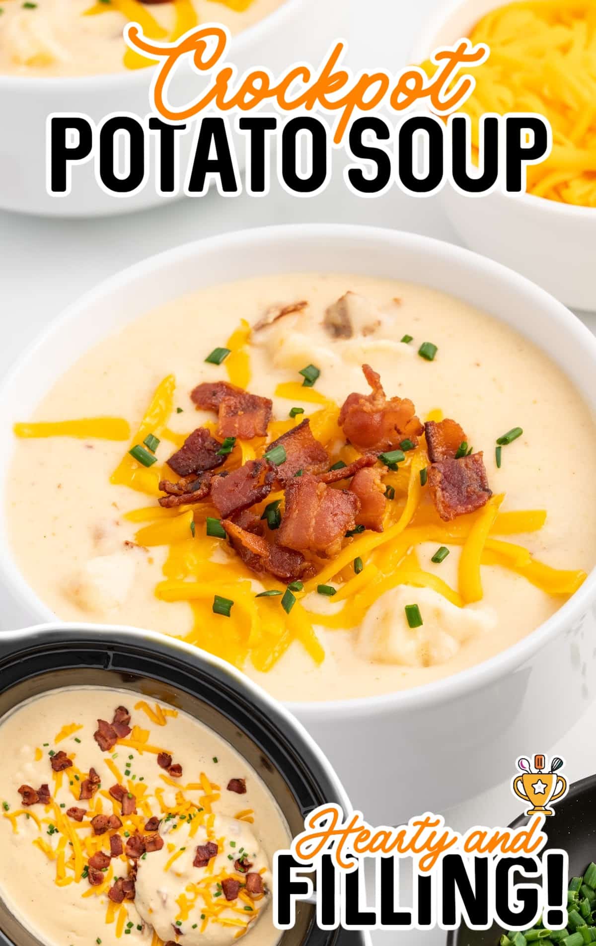 Crockpot Potato Soup in a bowl