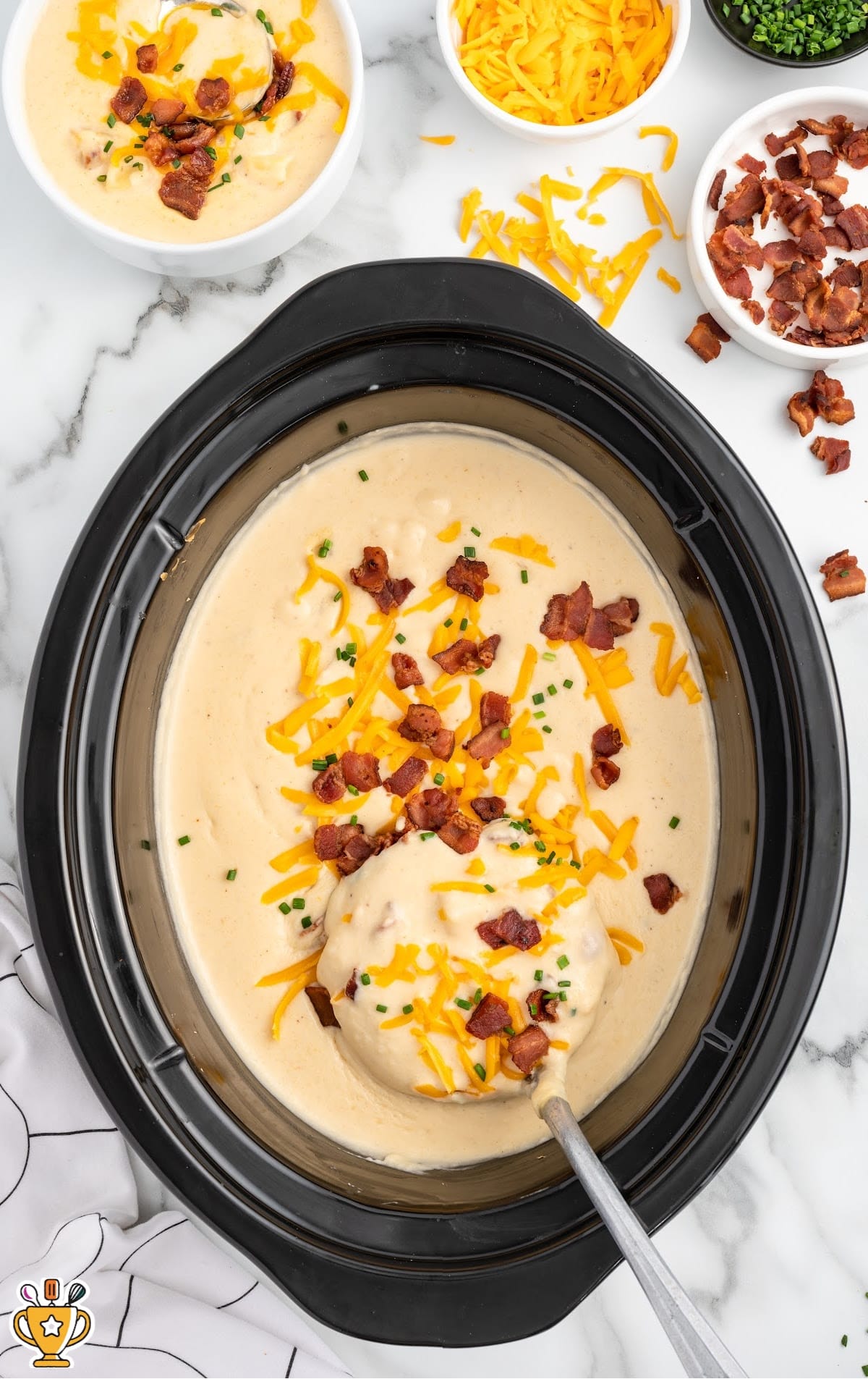 Crockpot Potato Soup in a crockpot