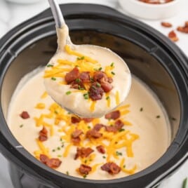 Crockpot Potato Soup in a crockpot