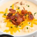 Crockpot Potato Soup in a bowl