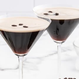 Espresso Martini Recipe in glasses