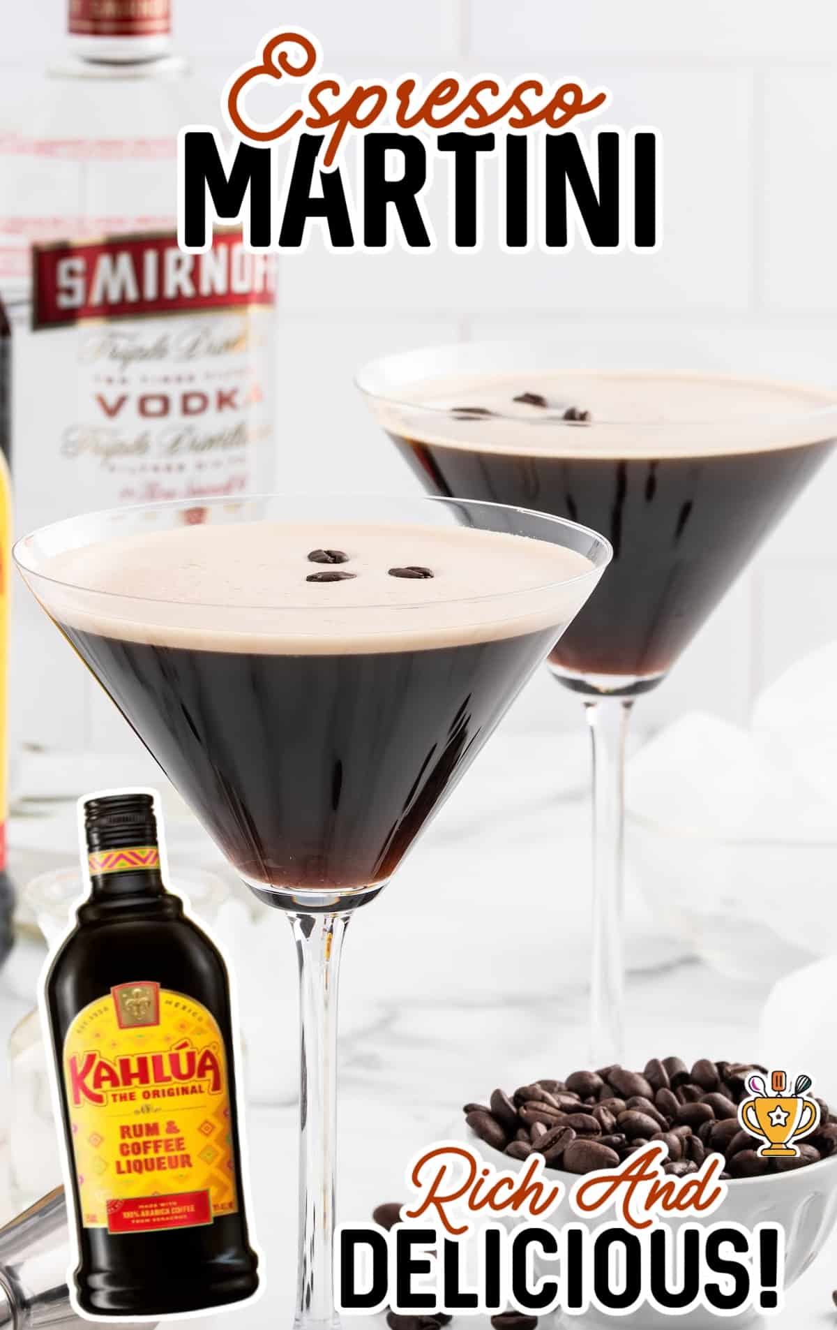 Espresso Martini Recipe in glasses