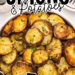 Fried Onions and Potatoes in a bowl