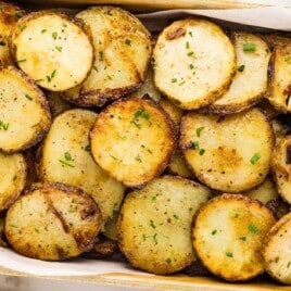 Fried Onions and Potatoes in a baking pan