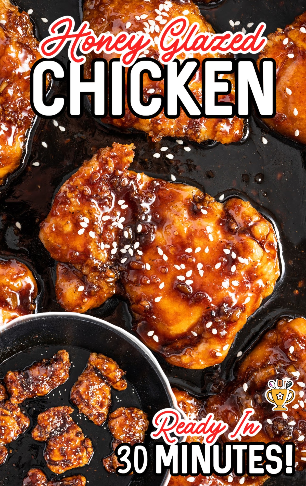 a of spicy Honey Glazed Chicken