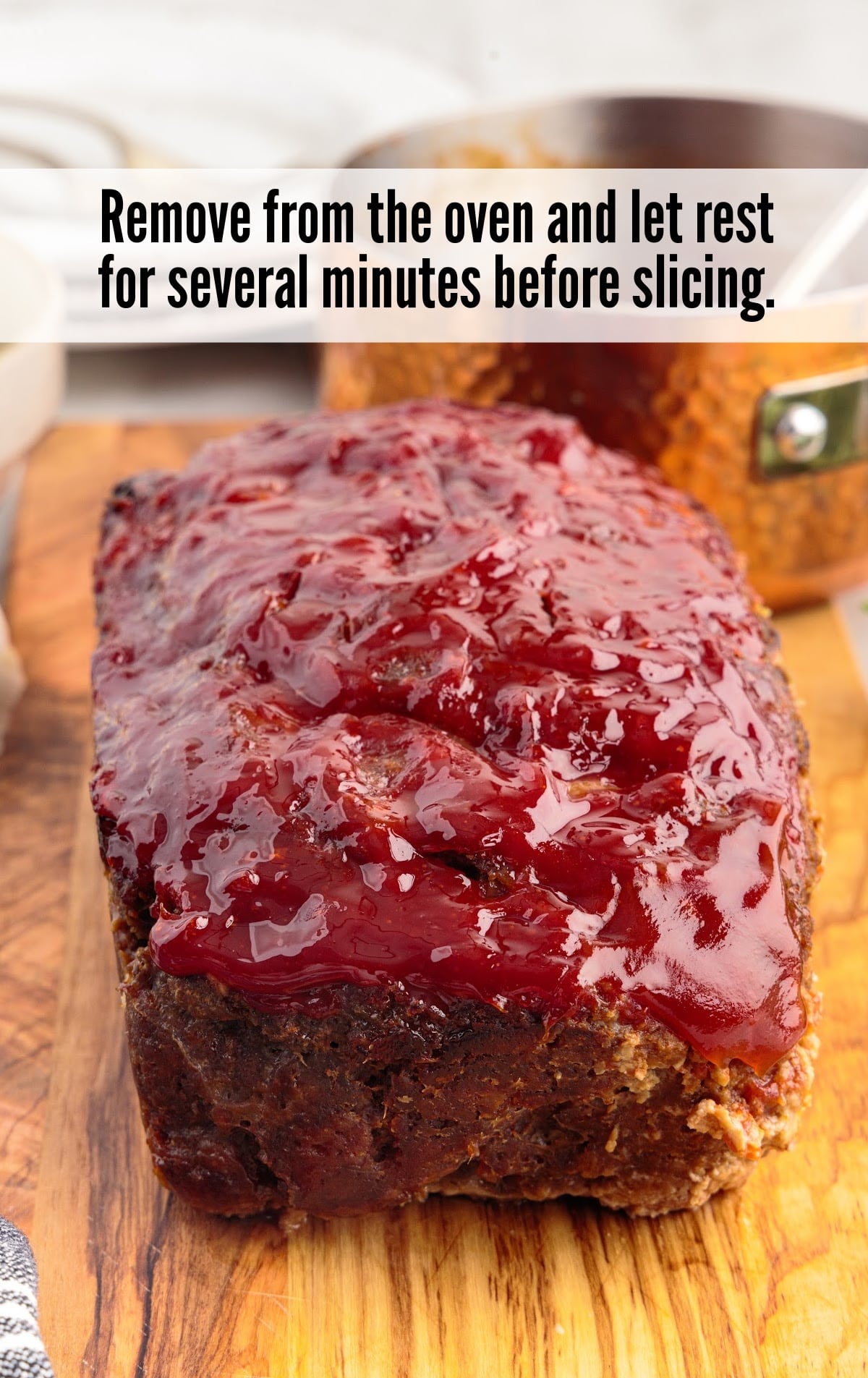 Lipton Onion Soup Meatloaf on a wooden board