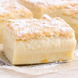 pieces of Magic Custard Cake
