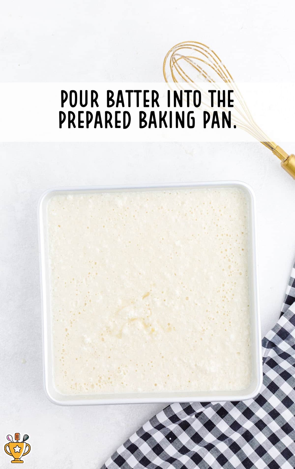 batter poured into a baking pan